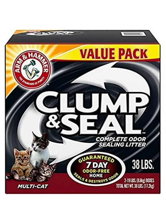 38 lbs Arm & Hammer Multi-Cat Clump & Seal Clumping Litter