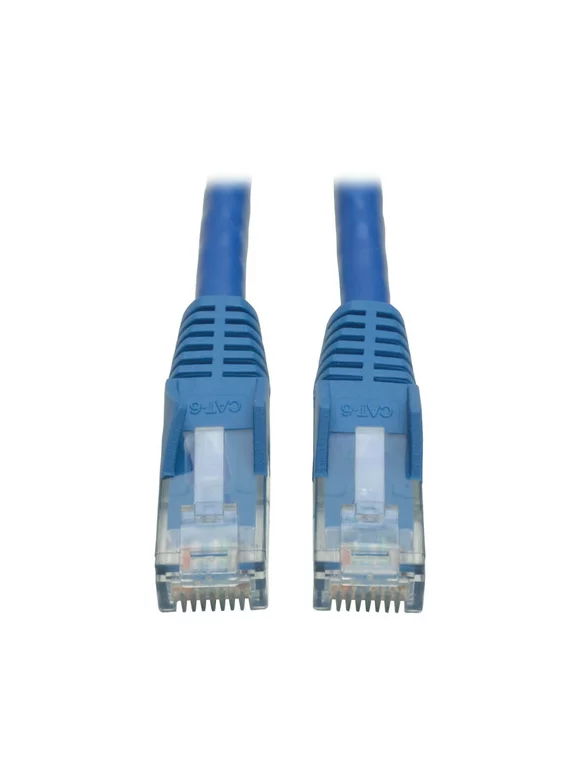 Tripp Lite N201-015-BL CAT-6 Gigabit Snagless RJ45 M/M Ethernet Cable, Blue, 15-Ft.
