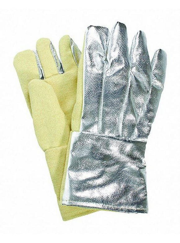 National Safety Apparel Aluminized Gloves,600F,14",PR  G51TCNL14
