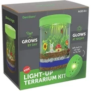 Dan&Darci LED Light-up Terrarium Kit for Kids - Educational Science Craft Kit - Arts and Crafts for Girls & Boys Ages 4-12 Year Old's