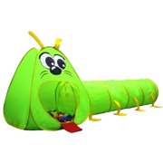 Kiddey Caterpillar Play Tent and Crawling Tunnel Combo for Kids, Indoor/Outdoor Use, Early Learning and Muscle Development
