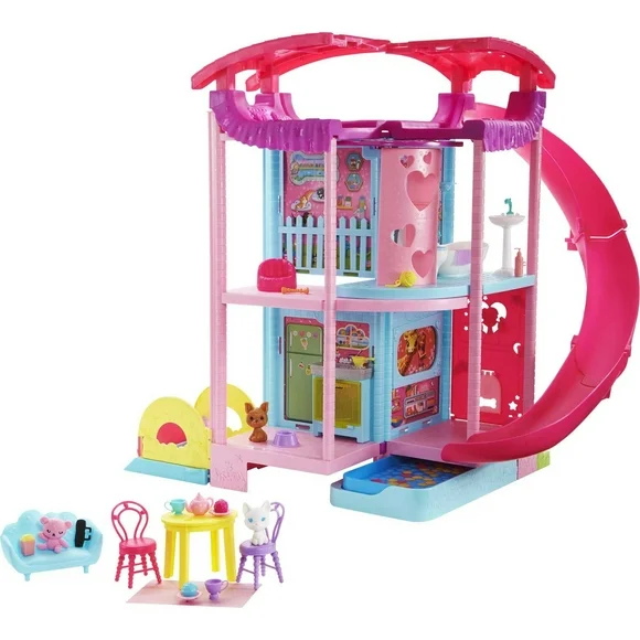 Barbie Doll House, Chelsea Playhouse with 2 Pets and 15+ Accessories