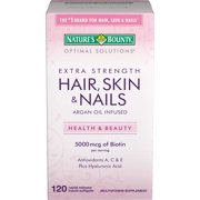 Nature's Bounty Biotin, Hair Skin and Nail Vitamins, Softgels, 90 Ct