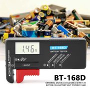 EBTOOLS  Button Cell Battery Volt Tester, DC Voltmeter LED Digital Volt Meter Gauge Battery Charge Indicator Tester