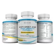 Anti-Gray and Hair Growth Keratin Formula | Multivitamin Pills with Hydrolyzed Keratin, Biotin, Foliate, Bamboo Extract, Maringa, Collagen, Vitamins A, B2, B3, B6, B12, C, D3, & Bioperine