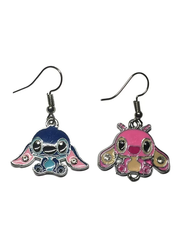 Stitch And Angel Lilo And Stitch Cartoon Character French Wire Earrings