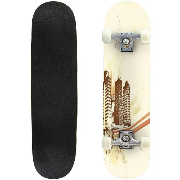 big city cool stock illustrations Outdoor Skateboard Longboards 31"x8" Pro Complete Skate Board Cruiser