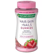 Nature's Bounty Optimal Solutions Hair, Skin & Nails with Biotin Gummies, 220 Ct