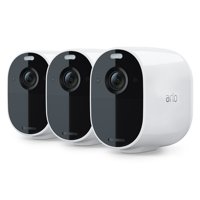 Arlo Essential Spotlight Camera | 3 Pack | Wireless Security | Wire-Free, 1080p Video | Color Night Vision, 2-Way Audio, 6-Month Battery Life | Direct to WiFi, No Hub Needed | White | VMC2330W