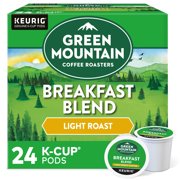 Green Mountain Coffee Breakfast Blend K-Cup Pods, Light Roast, 24 Count for Keurig Brewers