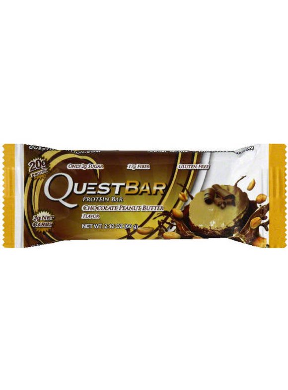 Quest Protein Bar, Choclate Peanut Butter, 20g Protein, 12 Ct