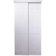 Home Dcor Innovations 106 Series 6-panel Design Bypass Door, White, 72x80in.