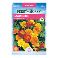 Ferry-Morse Champion Marigold Seeds - Since 1856, Non-GMO, Guaranteed Fresh, Annual Flower Gardening Seeds