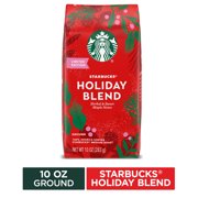 Starbucks Medium Roast Ground Coffee  Starbucks Holiday Blend  100% Arabica  1 bag (10 oz)