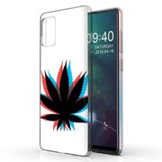 TalkingCase Clear TPU Phone Case for Samsung Galaxy A51 4G SM-A515, Marijuana in 3D Print, Light Weight, Ultra Flexible, Soft Touch, Anti-Scratch, Designed in USA