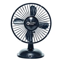Comfort Zone CZ5USBBK 5" Oscillating Desk Fan, Black