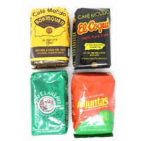 Bold Puerto Rican Coffee Variety Mix - Cafe Borinquen, Cafe Coqui, Cafe Lareno, Cafe Adjuntas (1 - 8oz pack of each)