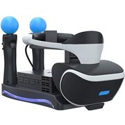Skywin PSVR Stand - Charge, Showcase, and Display your PS4 VR Headset and Processor - Compatible with Playstation 4 PSVR - Sh