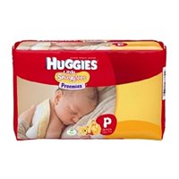 huggies gentle care preemies diapers, size p, 30-count