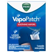 (2 pack) Vicks VapoPatch with Long Lasting Soothing Vicks Vapors for Adults & Children Ages 6+, 5 Count