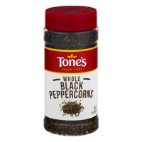 Tone's Black Peppercorns Whole, 9 oz $.78/oz