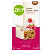 ZonePerfect Protein Bars, Strawberry Yogurt, 14g of Protein, Nutrition Bars With Vitamins & Minerals, Great Taste Guaranteed, 12 Bars