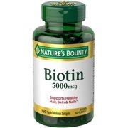Nature's Bounty Biotin Softgels, 5,000 mcg, 150 Ct