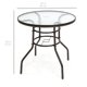 image 4 of Best Choice Products 32 in. Round Tempered Glass Patio Dining Bistro Table w/ Umbrella Hole