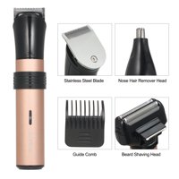 3-In-1 Electric Hair Clipper Kit Rechargeable Beard Mustache Shaver Cordless Hair Trimmer with Guide Comb & Nose Hair Remover for Detailing & Grooming Hair Cutting Kit