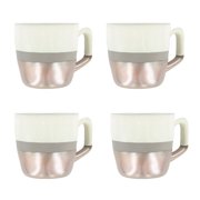 Pfaltzgraff 16 Ounce Rose Gold Stoneware Coffee Mugs, 4 Pack