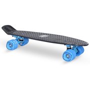 KaZAM Skateboard with Shark Wheel, Black/Blue