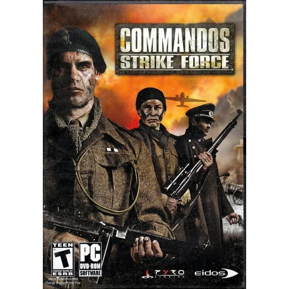 Commandos Strike Force PC DVD Game - Go behind enemy lines as the Elite Commandos and defy the challenge of WWII