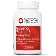 Protocol For Life Balance - Gamma Vitamin E Complex - Antioxidant Supporting Immune and Neurological Systems, Improves Physical Endurance, Help Balanace Body's Reponse to Stress - 90 Softgels