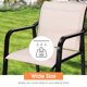 image 8 of Costway 2 PCS Counter Height Stool Patio Chair Steel Frame Leisure Dining Bar Chair