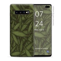 Skin Decal Vinyl Wrap for Samsung Galaxy S10 Plus - decal stickers skins cover - marijuana leaves pot weed