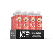 Sparkling Ice Naturally Flavored Sparkling Water, Strawberry Lemonade 17 Fl Oz, (Pack of 12)