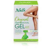 Nad's Wax Kit Gel, Wax Hair Removal For Women, Body+Face Wax, 6 Ounce