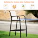 image 5 of Costway 2 PCS Counter Height Stool Patio Chair Steel Frame Leisure Dining Bar Chair