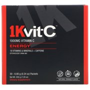 1Kvit-C Vitamin C, Energy, Effervescent Drink Mix, Natural Orange Flavor, 1,000 mg, 30 packets. 0.24 oz (6.80 g) Each