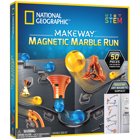 NATIONAL GEOGRAPHIC Magnetic Marble Run - 50-Piece STEM Building Set for Kids & Adults, with Trick Pieces & Marbles for Building A Marble Maze Anywhere Magnets Stick