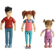 Beverly Hills Sweet Lil Family Dollhouse People Set Of 3 Action Figure Set Boy, Girl, And Toddler