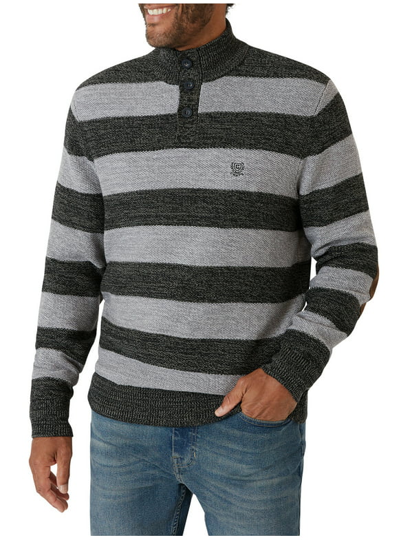 Chaps Men's Cotton Twist Button Mockneck Sweater-Sizes XS up to 4XB