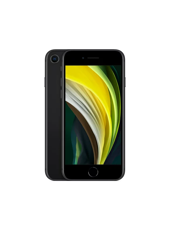 Restored Apple iPhone SE (2020) 64GB, Black Fully Unlocked Smartphone (Refurbished)