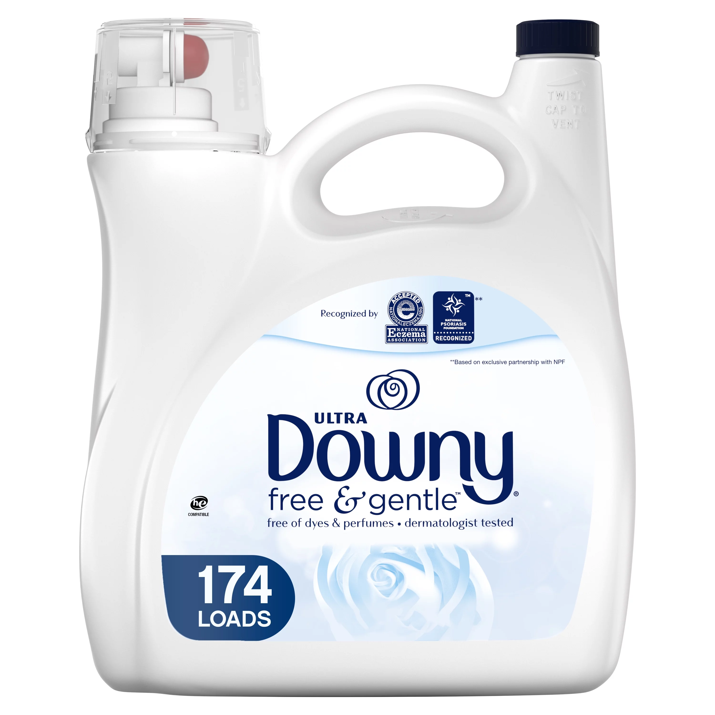 Downy Free & Gentle Liquid Fabric Conditioner, 174 Loads 150 fl oz