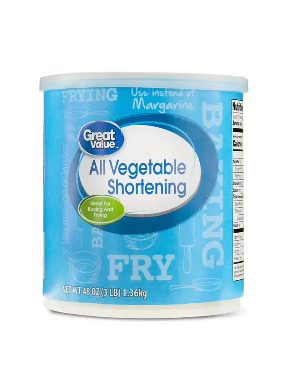 Great Value All Vegetable Shortening, 48 oz Can