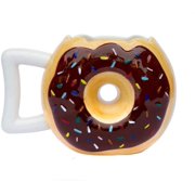 Ceramic Donut Mug - Delicious Chocolate Glaze Doughnut Mug with Sprinkles - Funny"MMM. Donuts!" Quote - Best Cup For Coffee, Tea, and More - Large 14 oz Size - Funny Coffee Mug Gift