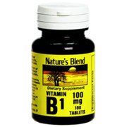Nature's Blend Vitamin B-1, 100 mg, Tablet, 100