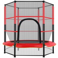 SUNYUAN 55In Kids Trampoline With Enclosure Net Jumping Mat And Spring Cover Padding