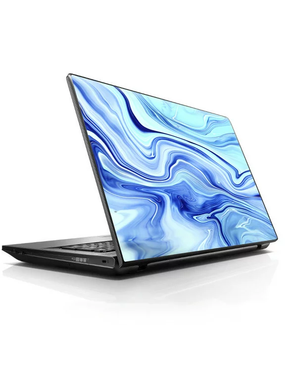 Laptop Notebook Universal Skin Decal Fits 13.3" to 15.6" / Blue Marble Rocks Glass