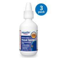 (3 Pack) Equate Premium Saline Nasal Spray, 1.5 Oz